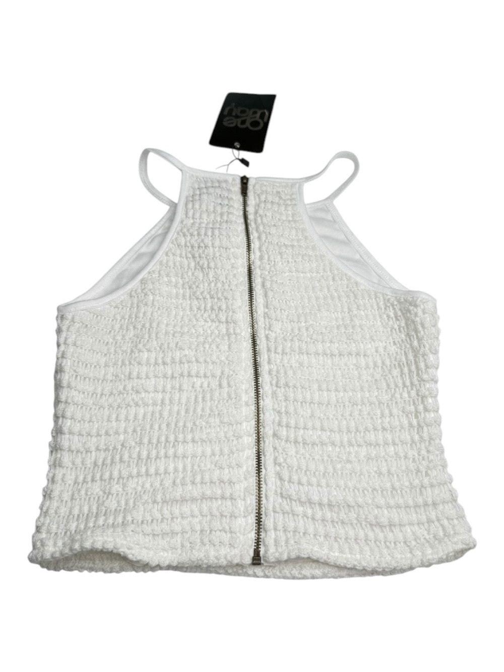 new LF One Way ✌︎︎ Festival Crochet Halter Spaghetti Strap Crop Top ✌︎︎ White - Picture 7 of 16